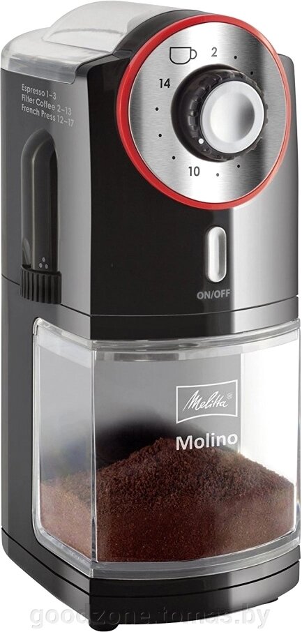 Электрическая кофемолка Melitta Molino (черный/красный) от компании Интернет-магазин «Goodzone. by» - фото 1