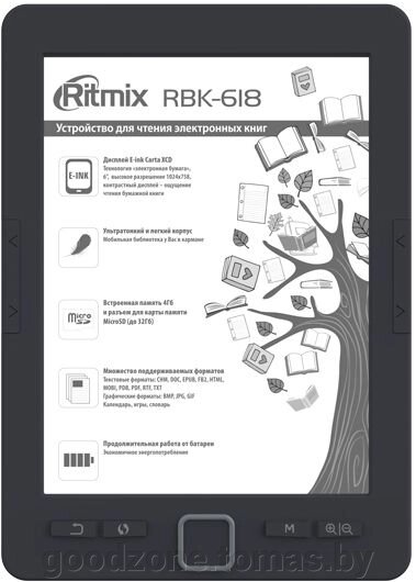 Электронная книга Ritmix RBK-618 от компании Интернет-магазин «Goodzone. by» - фото 1