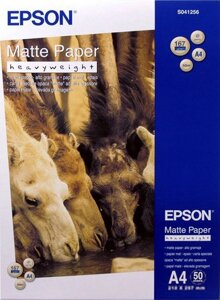 Фотобумага Epson Matte Paper-Heavyweight A4 50 листов (C13S041256)