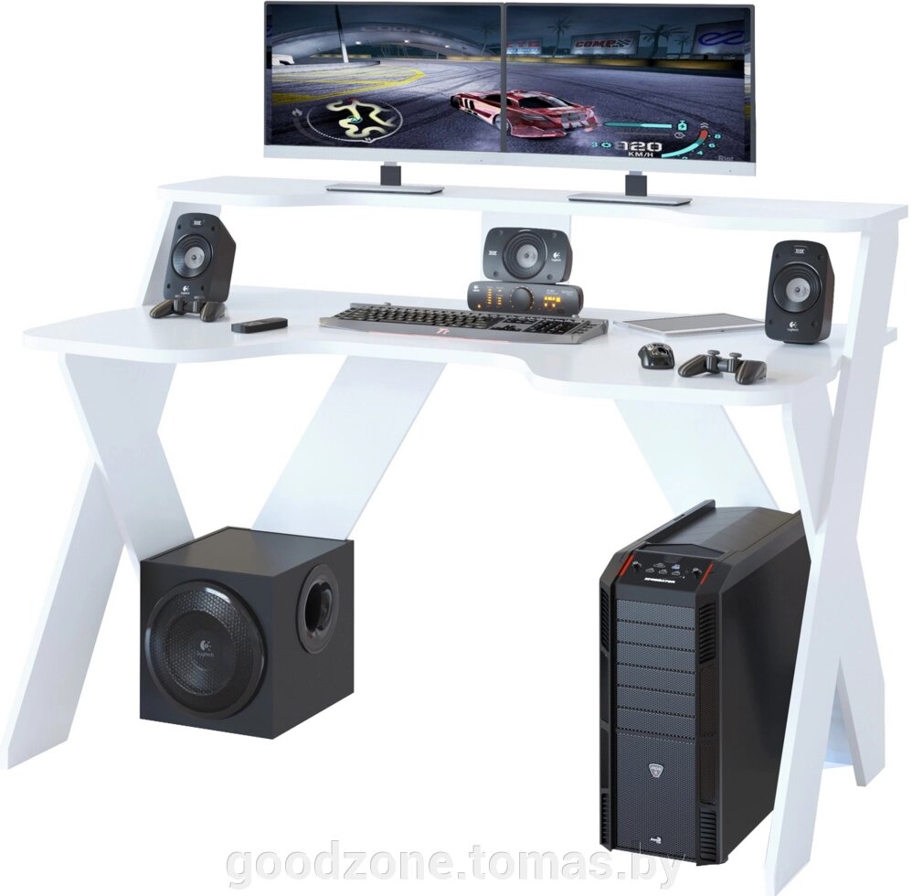Геймерский стол Сокол КСТ-118 (белый) от компании Интернет-магазин «Goodzone. by» - фото 1