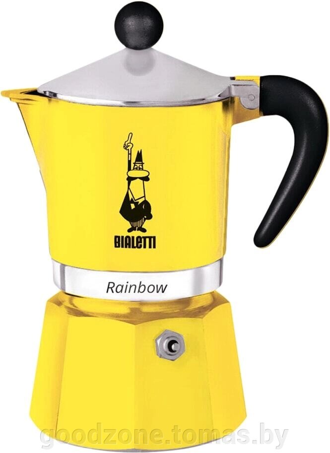 Гейзерная кофеварка Bialetti Rainbow (3 порции, желтый) от компании Интернет-магазин «Goodzone. by» - фото 1