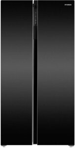 Холодильник side by side Hyundai CS6503FV (черное стекло)