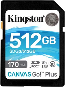 Карта памяти Kingston Canvas Go! Plus SDXC 512GB