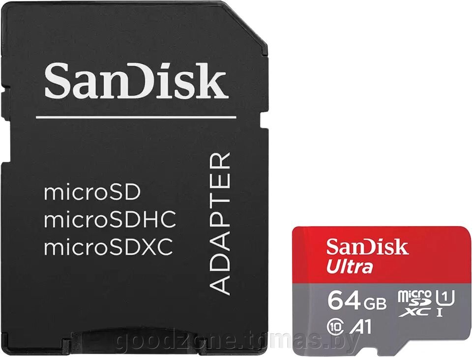 Карта памяти SanDisk Ultra microSDXC SDSQUAC-256G-GN6MA 256GB (с адаптером) от компании Интернет-магазин «Goodzone. by» - фото 1