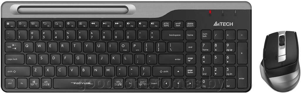 Клавиатура + мышь A4Tech Fstyler FB2535C (темно-серый) от компании Интернет-магазин «Goodzone. by» - фото 1