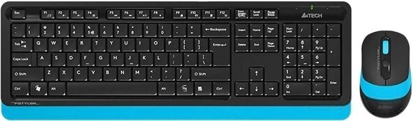 Клавиатура + мышь A4Tech Fstyler FG1010 (черный/синий) от компании Интернет-магазин «Goodzone. by» - фото 1
