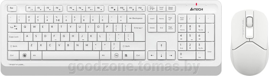 Клавиатура + мышь A4Tech Fstyler FG1012 (белый) от компании Интернет-магазин «Goodzone. by» - фото 1