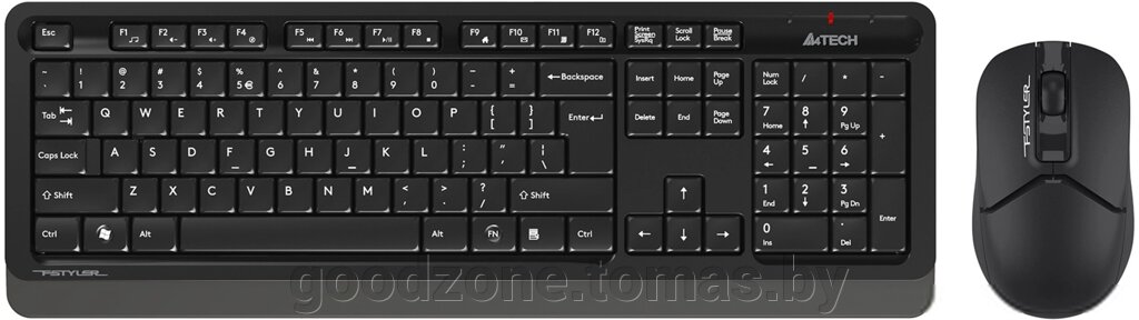 Клавиатура + мышь A4Tech Fstyler FG1012 (черный) от компании Интернет-магазин «Goodzone. by» - фото 1