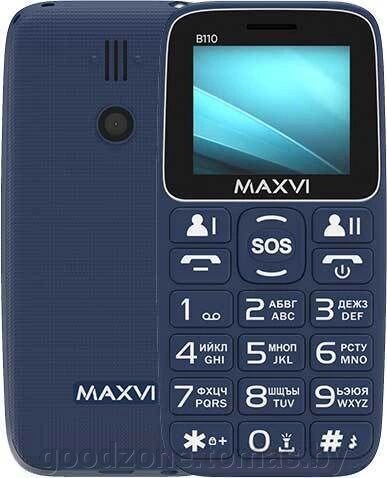 Кнопочный телефон Maxvi B110 (синий)