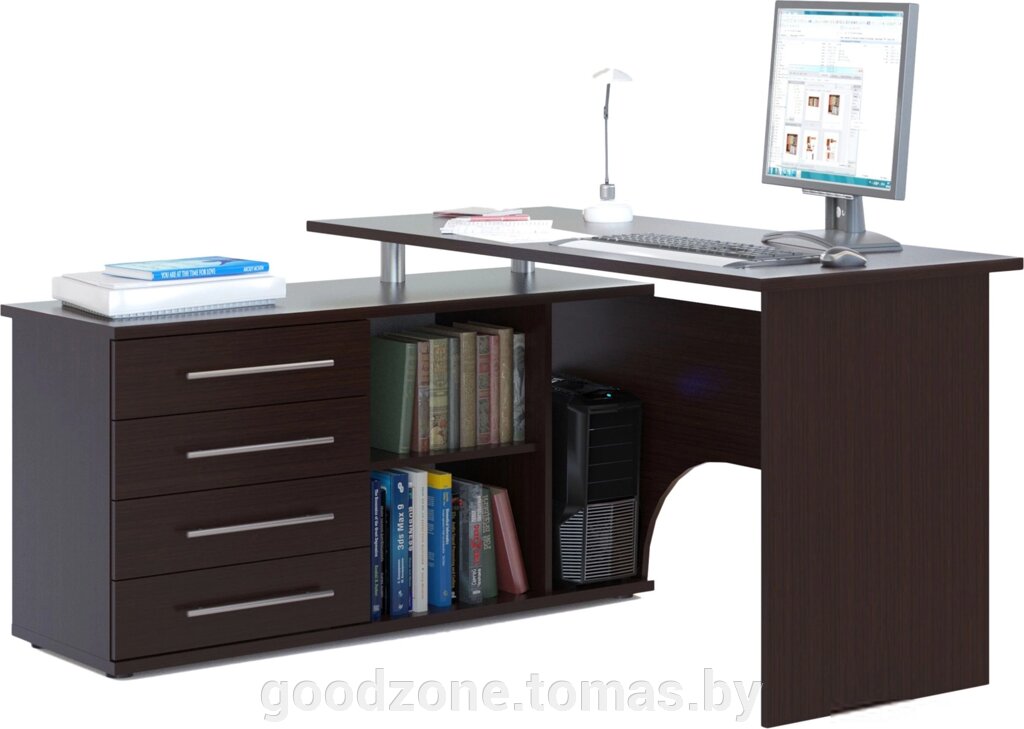 Компьютерный стол Сокол КСТ-109 левый (венге) от компании Интернет-магазин «Goodzone. by» - фото 1