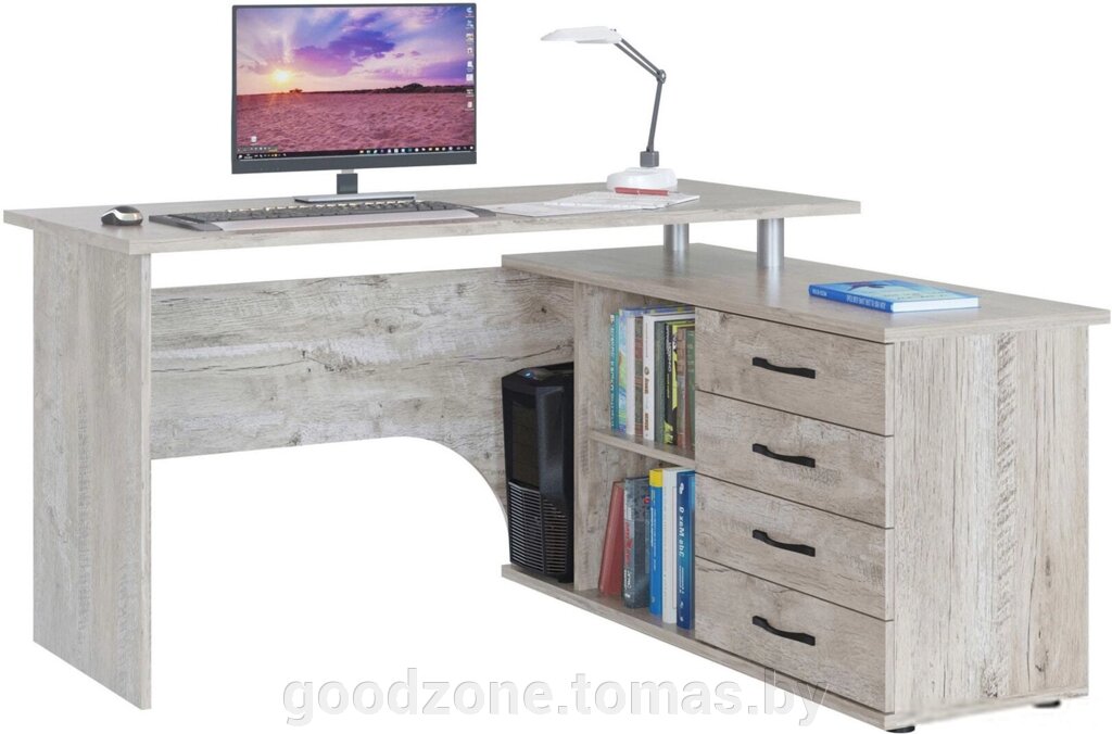 Компьютерный стол Сокол КСТ-109 правый (дуб юкон) от компании Интернет-магазин «Goodzone. by» - фото 1