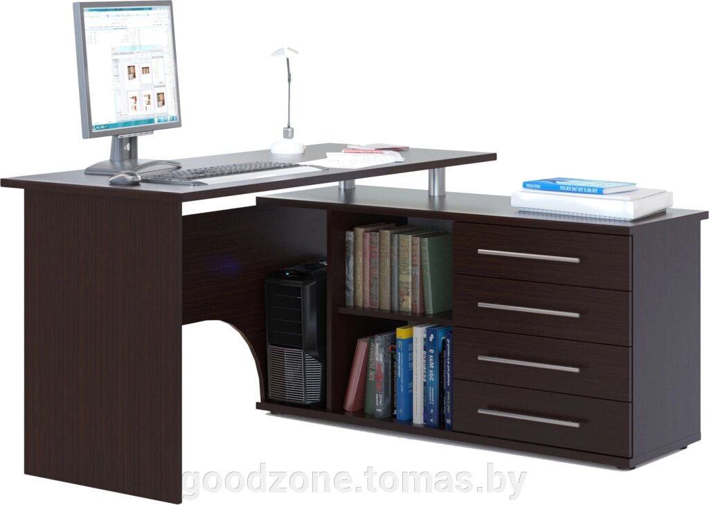 Компьютерный стол Сокол КСТ-109 правый (венге) от компании Интернет-магазин «Goodzone. by» - фото 1