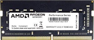 Оперативная память AMD radeon 16GB DDR4 sodimm PC4-25600 R9416G3206S2s-UO