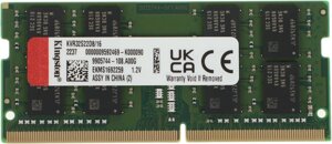 Оперативная память kingston 16GB DDR4 sodimm PC4-25600 KVR32S22D8/16