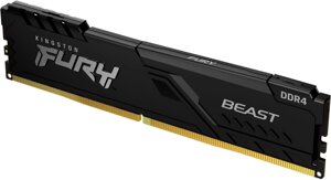 Оперативная память kingston FURY beast 16GB DDR4 PC4-25600 KF432C16BB/16