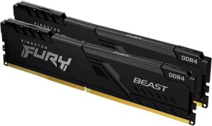 Оперативная память kingston FURY beast 2x16GB DDR4 PC4-25600 KF432C16BB1k2/32