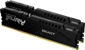 Оперативная память kingston FURY beast 2x16гб DDR5 6400 мгц KF564C32BBK2-32