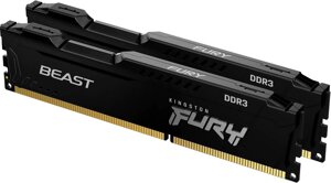 Оперативная память kingston FURY beast 2x4GB DDR3 PC3-14900 KF318C10BBK2/8