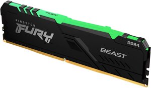 Оперативная память kingston FURY beast RGB 8GB DDR4 PC4-25600 KF432C16BBA/8