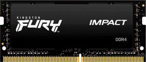 Оперативная память kingston FURY impact 16GB DDR4 sodimm PC4-25600 KF432S20IB/16