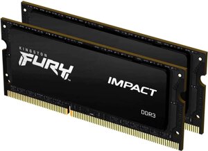 Оперативная память kingston FURY impact 2x8GB DDR3 sodimm PC3-14900 KF318LS11IBK2/16