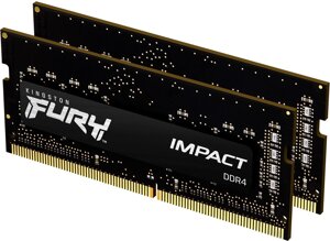 Оперативная память kingston FURY impact 2x8GB DDR4 sodimm PC4-21300 KF426S15IBK2/16