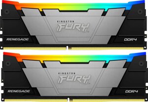 Оперативная память kingston FURY renegade RGB 2x32гб DDR4 3200 мгц KF432C16RB2ak2/64