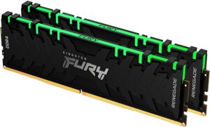 Оперативная память kingston FURY renegade RGB 2x8GB DDR4 PC4-25600 KF432C16RBAK2/16