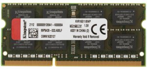 Оперативная память kingston valueram 8GB DDR3 sodimm PC3-12800 KVR16S11/8WP