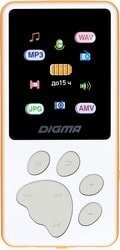MP3 плеер Digma S4 8GB (белый/оранжевый) - заказать