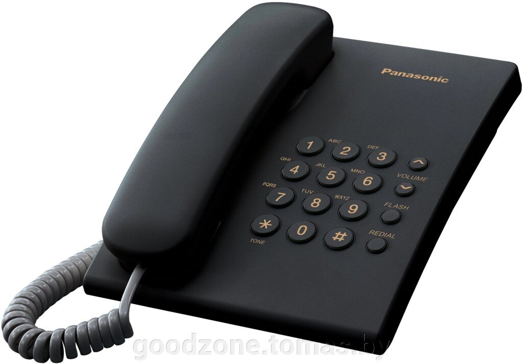 Проводной телефон Panasonic KX-TS2350RUB (черный) от компании Интернет-магазин «Goodzone. by» - фото 1