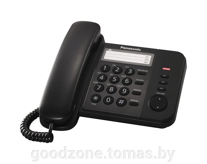 Проводной телефон Panasonic KX-TS2352RUB (черный) от компании Интернет-магазин «Goodzone. by» - фото 1