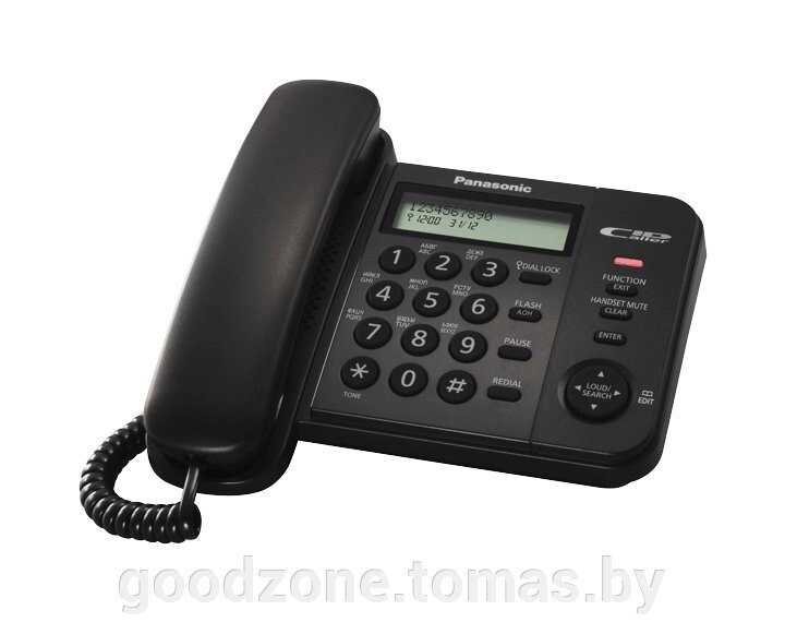 Проводной телефон Panasonic KX-TS2356RUB (черный) от компании Интернет-магазин «Goodzone. by» - фото 1