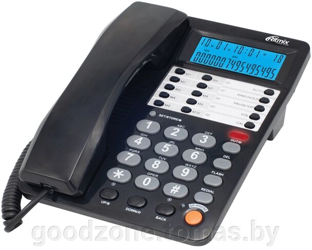 Проводной телефон Ritmix RT-495 (черный) от компании Интернет-магазин «Goodzone. by» - фото 1