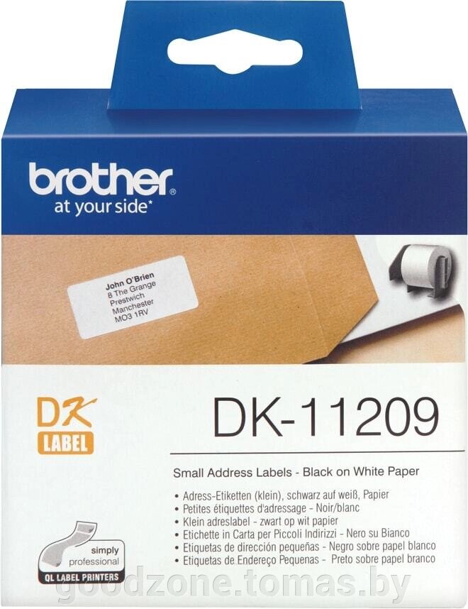 Самоклеящаяся термобумага Brother DK11209 (29x62 мм, 800 шт) от компании Интернет-магазин «Goodzone. by» - фото 1