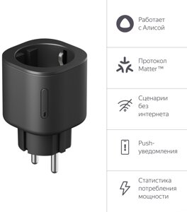 Умная розетка Яндекс YNDX-00540BLK (черный)