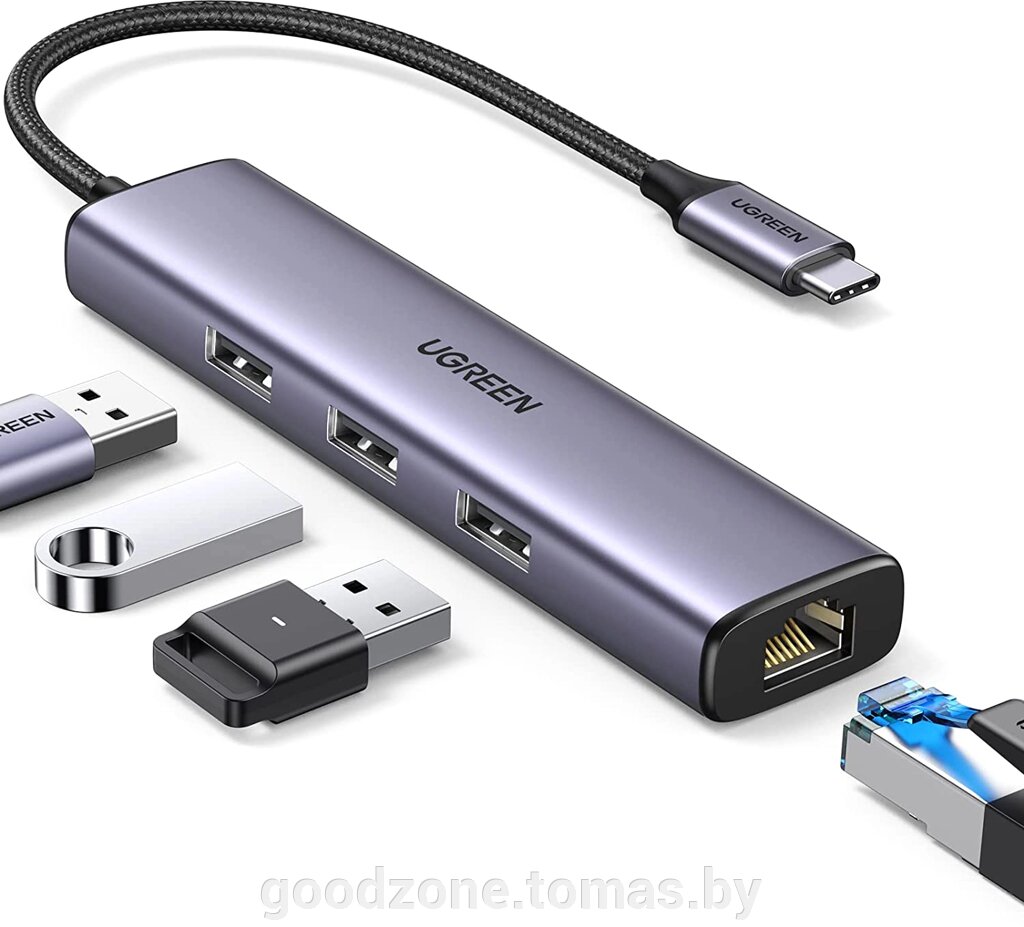 USB-хаб Ugreen CM475 USB C to Ethernet 60600 от компании Интернет-магазин «Goodzone. by» - фото 1