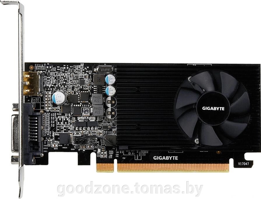 Видеокарта Gigabyte GeForce GT 1030 Low Profile 2GB [GV-N1030D5-2GL] от компании Интернет-магазин «Goodzone. by» - фото 1