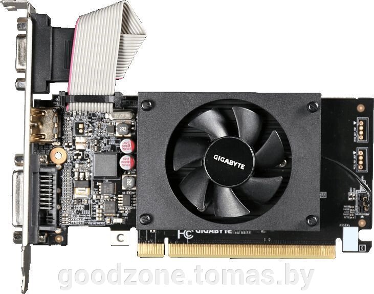 Видеокарта Gigabyte GeForce GT 710 2GB DDR3 [GV-N710D3-2GL] от компании Интернет-магазин «Goodzone. by» - фото 1