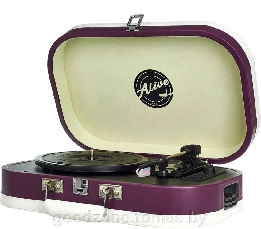 Виниловый проигрыватель Alive Audio Vintage (фиолетовый) от компании Интернет-магазин «Goodzone. by» - фото 1