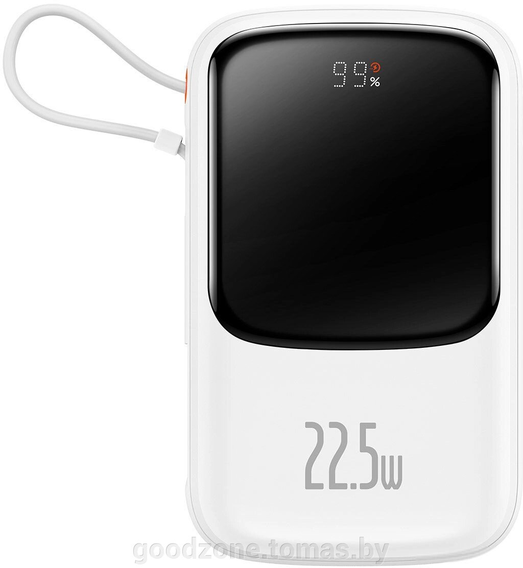 Внешний аккумулятор Baseus Qpow Pro Digital Display Fast Charge 10000mAh (белый) от компании Интернет-магазин «Goodzone. by» - фото 1