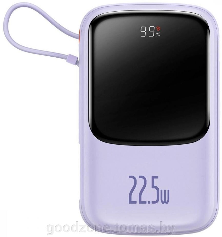 Внешний аккумулятор Baseus Qpow Pro Digital Display Fast Charge 10000mAh (сиреневый) от компании Интернет-магазин «Goodzone. by» - фото 1