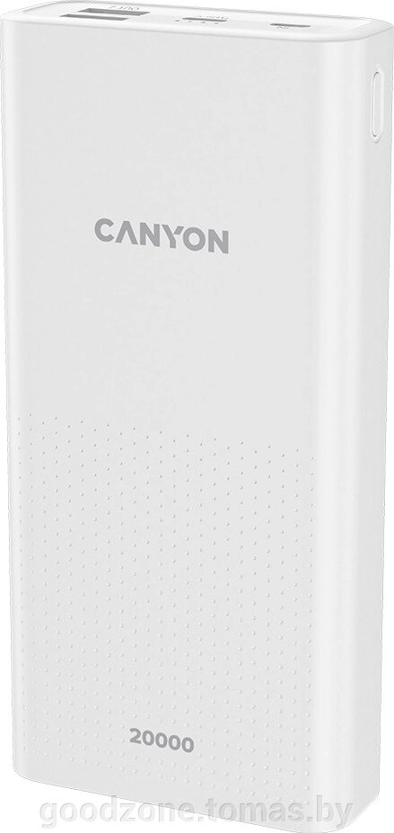Внешний аккумулятор Canyon PB-2001 20000mAh (белый) от компании Интернет-магазин «Goodzone. by» - фото 1