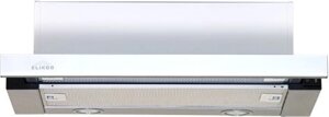 Вытяжка кухонная Elikor Интегра Glass 50Н-400-В2Д (нержавеющая сталь/белое стекло) (940978)
