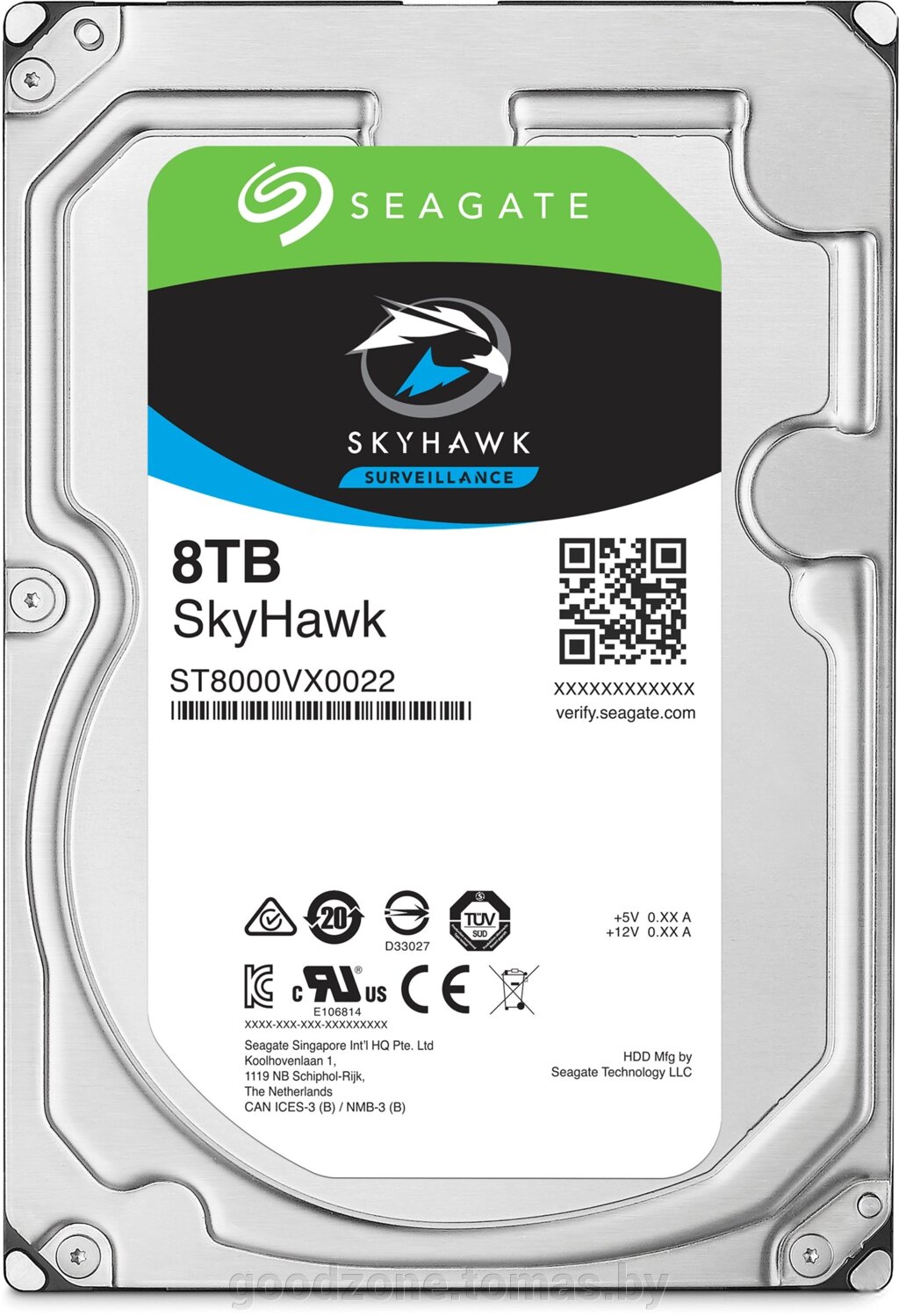 Жесткий диск Seagate Skyhawk Surveillance 8TB ST8000VX004 от компании Интернет-магазин «Goodzone. by» - фото 1