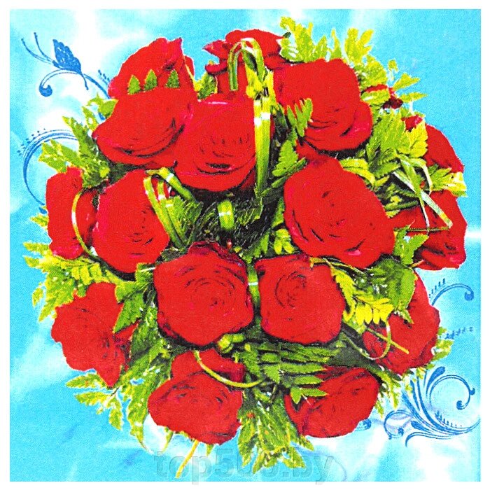 Алмазная живопись "Darvish" 30*30см  Букет из роз от компании TOP500 - фото 1