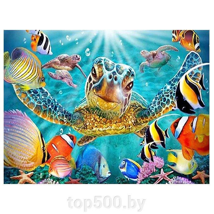 Алмазная живопись "Darvish" 40*50см "Морская черепаха" от компании TOP500 - фото 1