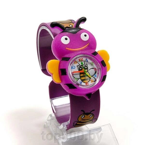 Часы детские наручные "Пчелка" Фиолетовый от компании TOP500 - фото 1