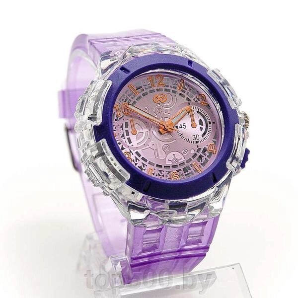 Часы детские наручные прозрачные Фиолетовый от компании TOP500 - фото 1