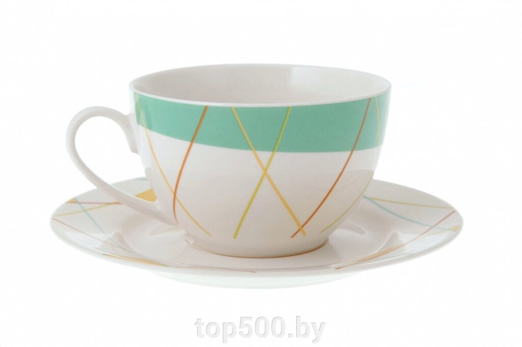 Чайный набор Lateen (cup&saucer with decal) 12 предметов от компании TOP500 - фото 1
